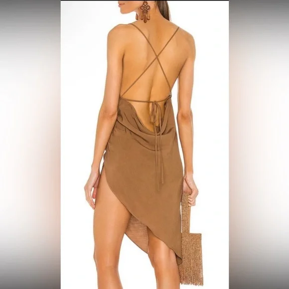 Amanda Uprichard Elegant Brown Dress - Picture 2 of 2